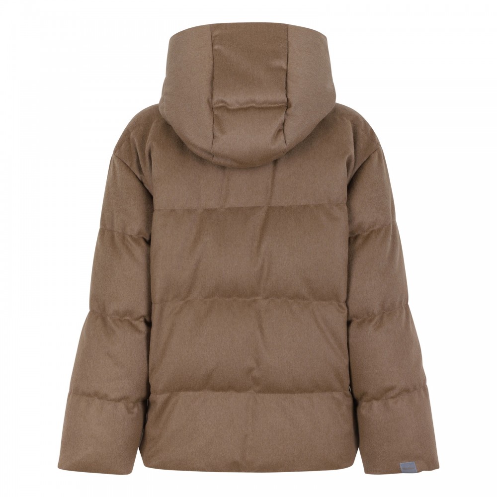 Dama reversible camel puffer jacket