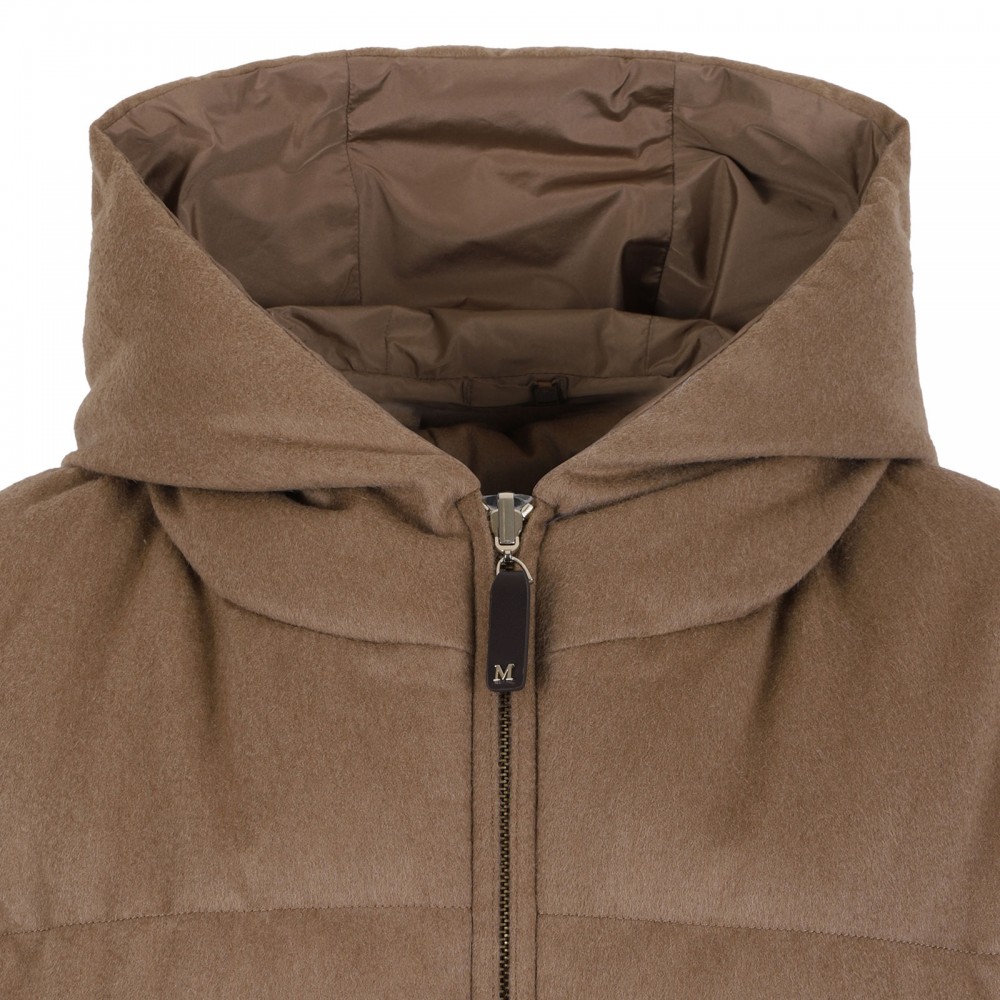 Dama reversible camel puffer jacket