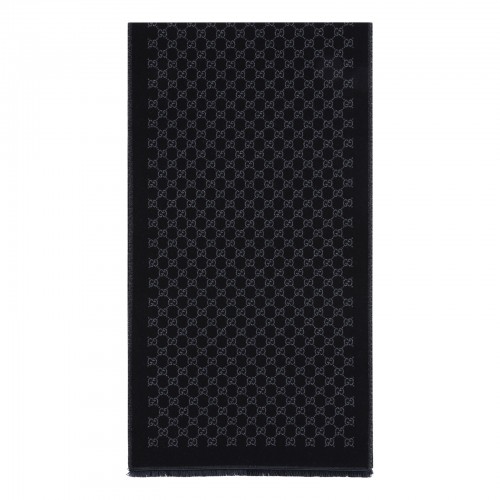 GG wool viscose lamé scarf
