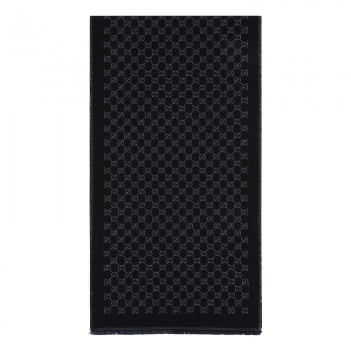 GG wool viscose lamé scarf