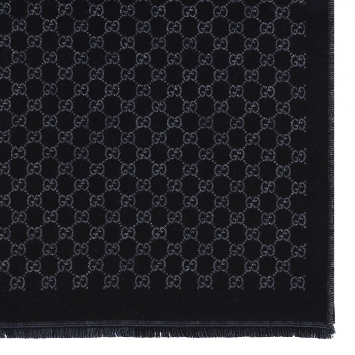 GG wool viscose lamé scarf