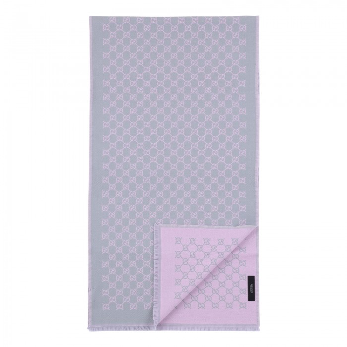 GG wool viscose lamé scarf