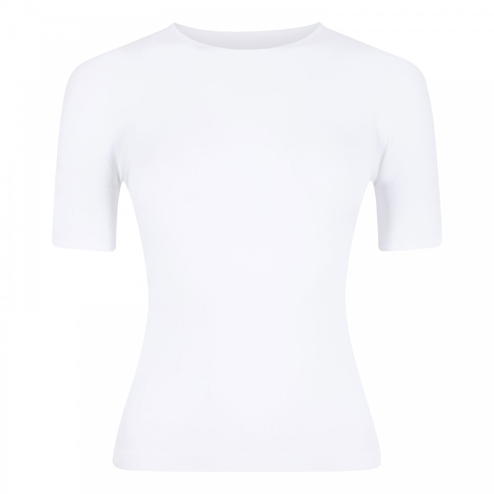 Seamless stretch nylon jersey T-shirt