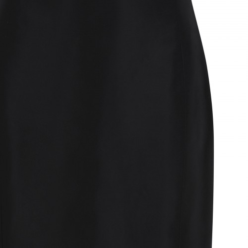 Black fine silk faille dress 2