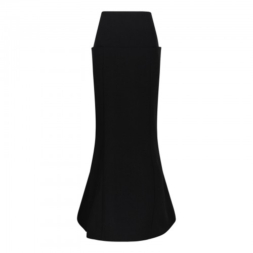 Velvet column skirt