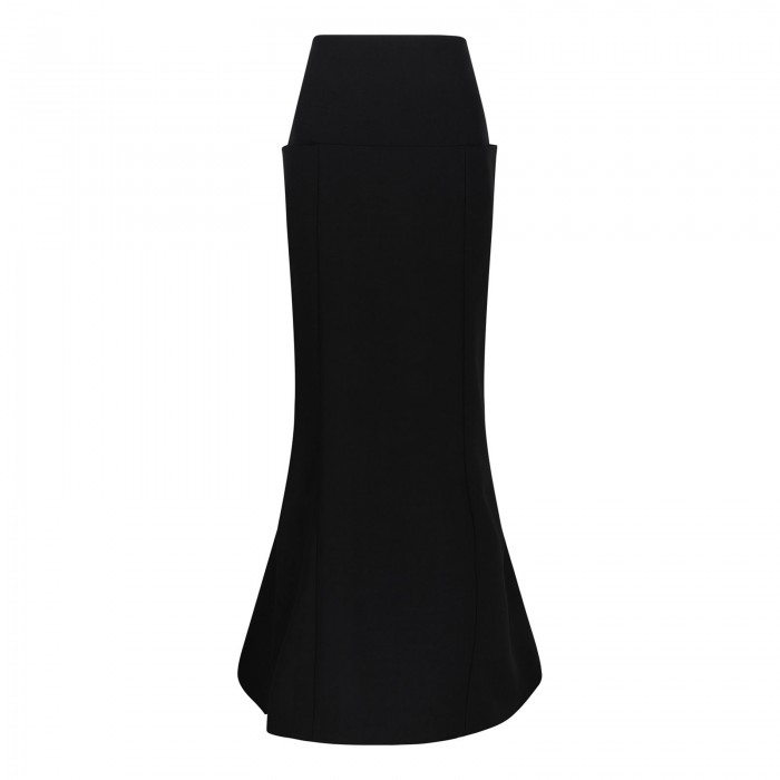 Velvet column skirt