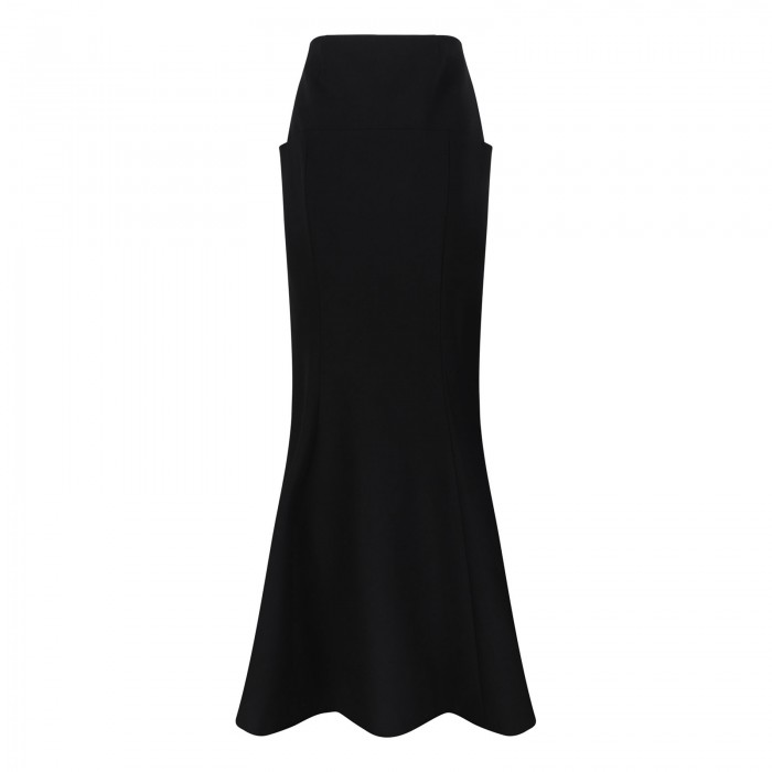 Velvet column skirt