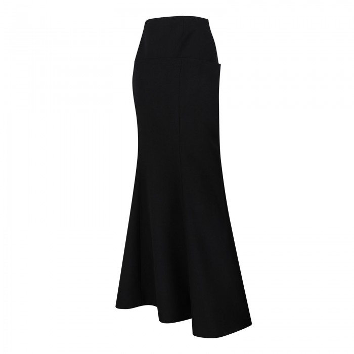 Velvet column skirt