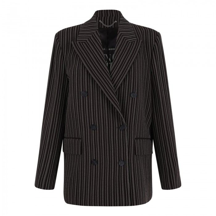 Brown pinstripe blazer