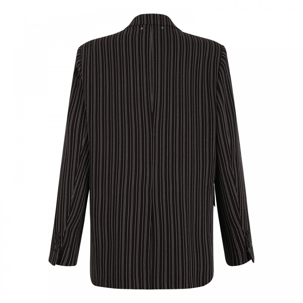 Brown pinstripe blazer
