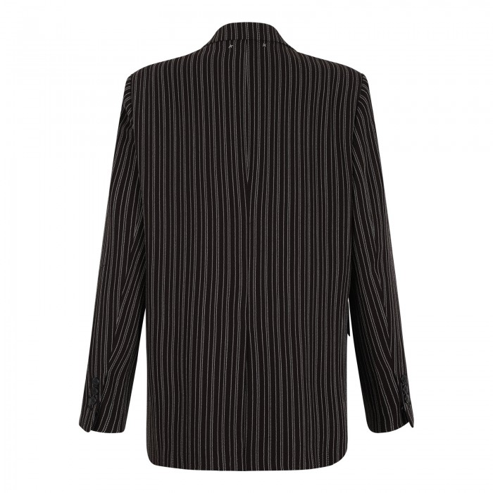 Brown pinstripe blazer