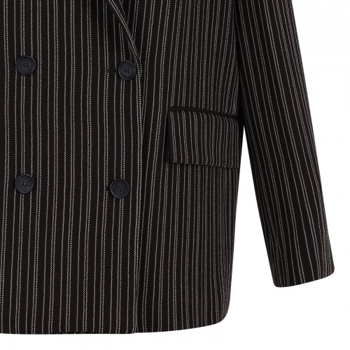 Brown pinstripe blazer 2
