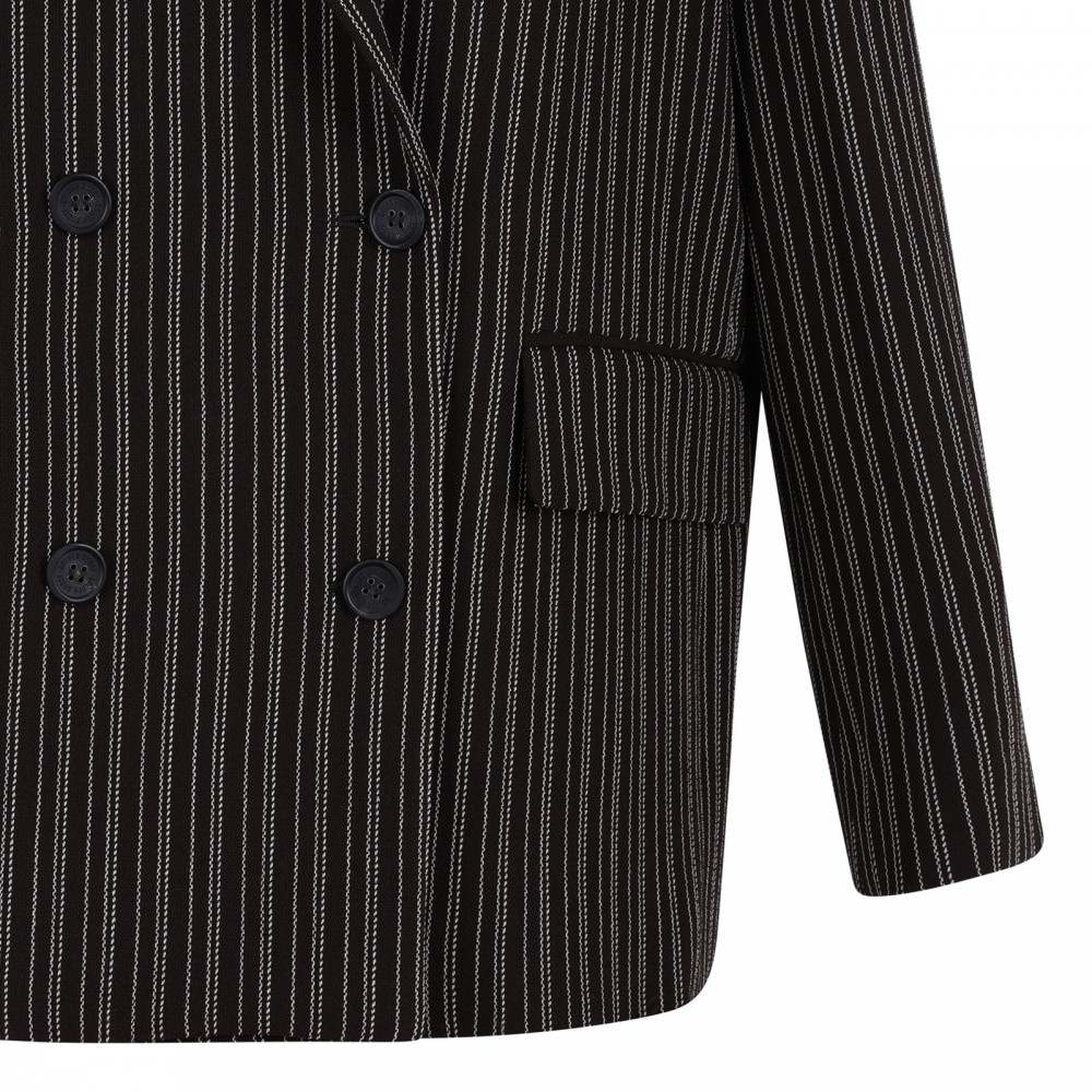 Brown pinstripe blazer