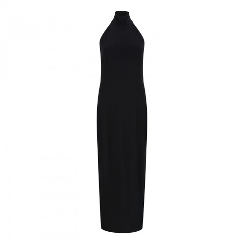 Halter turtle side slit gown