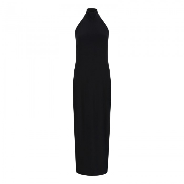 Halter turtle side slit gown
