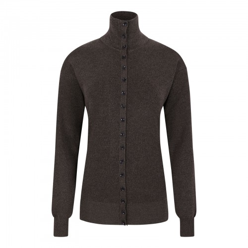Fine merino wool buttoned top