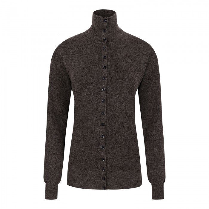 Fine merino wool buttoned top