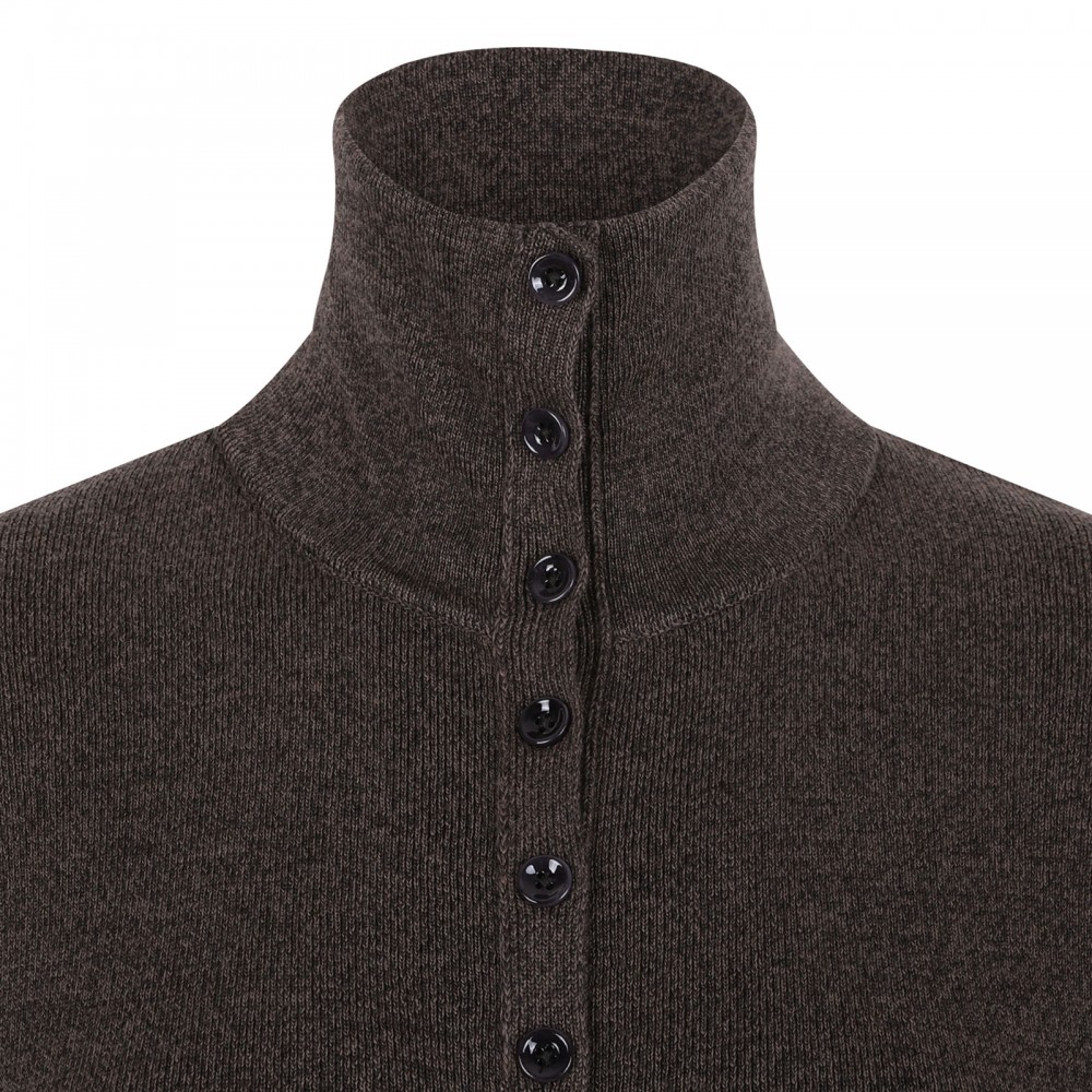 Fine merino wool buttoned top