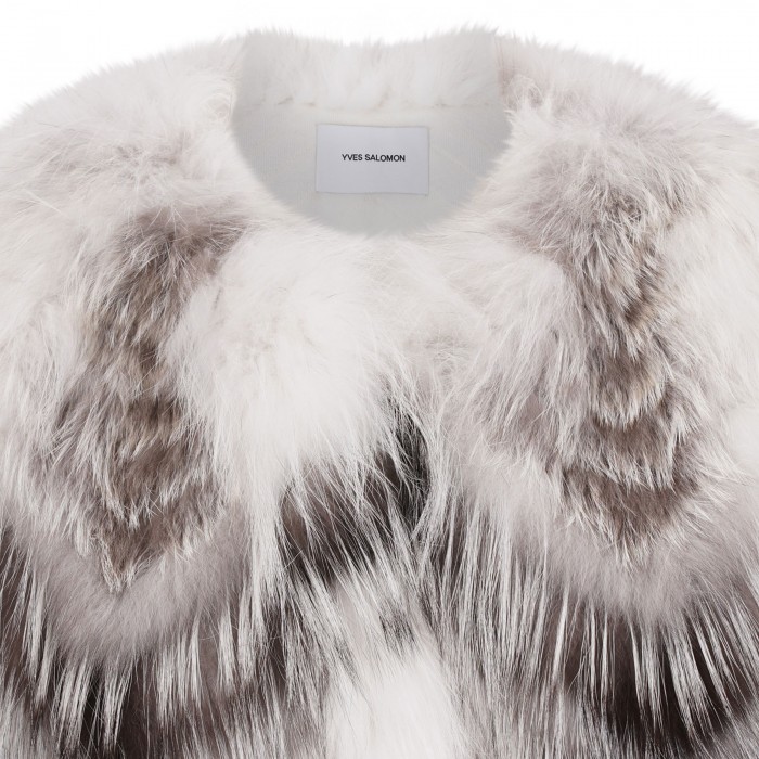 Fox fur knit coat