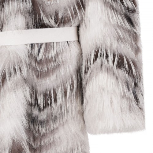 Fox fur knit coat 2