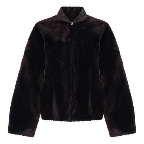 Violet reversible bomber...