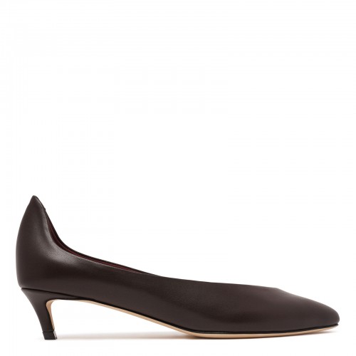 Almond leather pumps