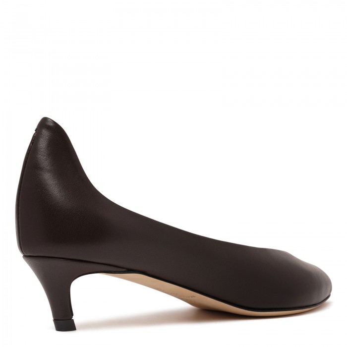 Almond leather pumps