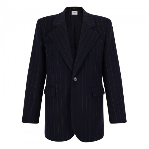 Marine blue pinstripe blazer