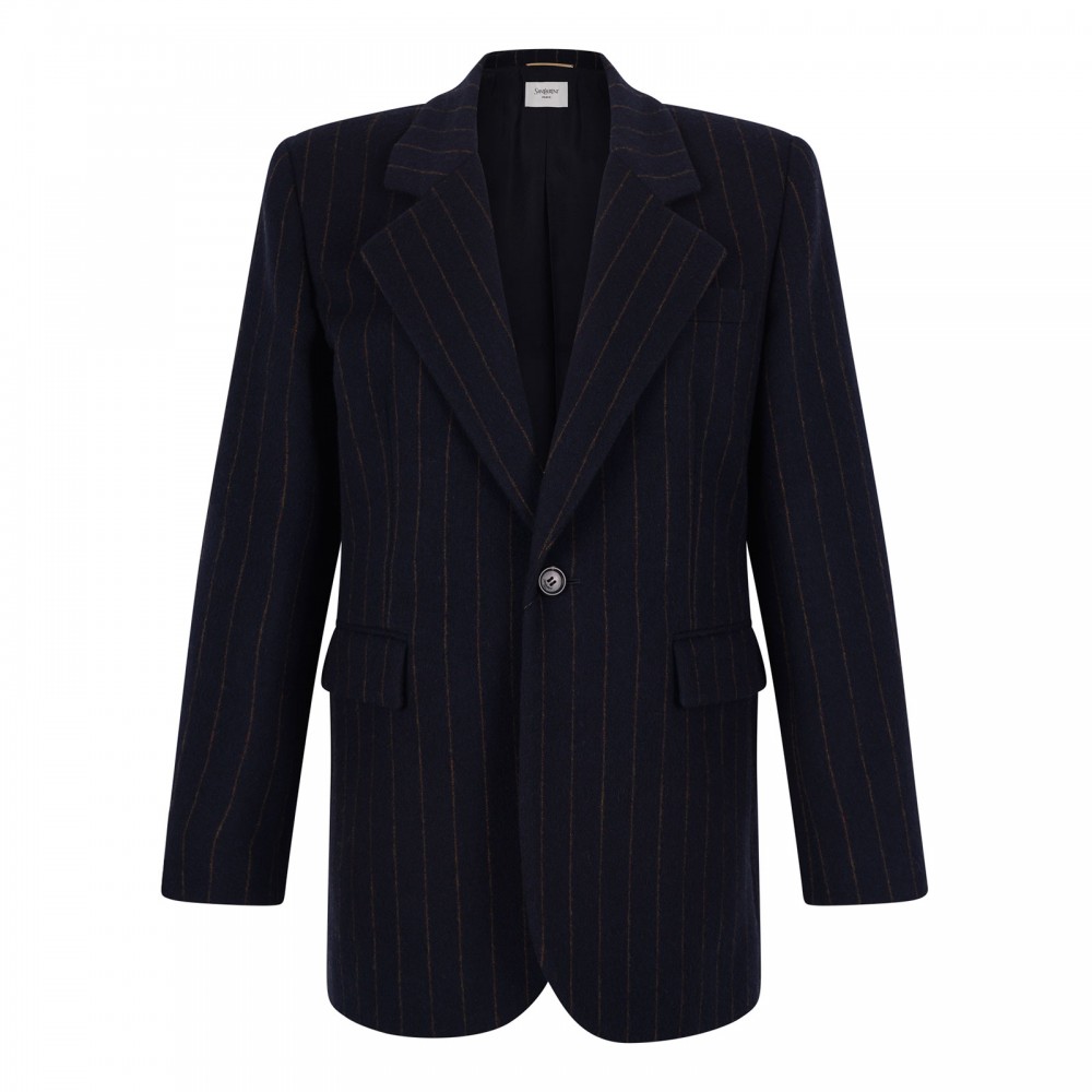 Marine blue pinstripe blazer