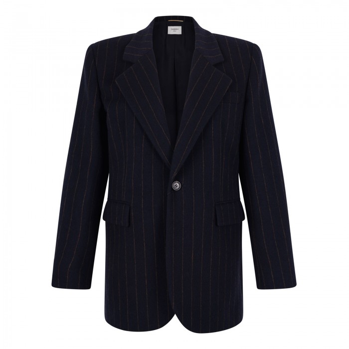 Marine blue pinstripe blazer