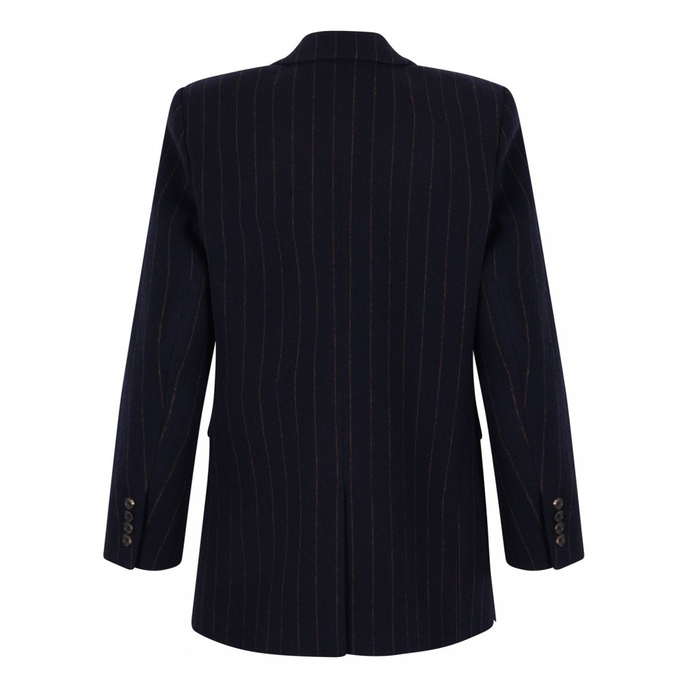 Marine blue pinstripe blazer