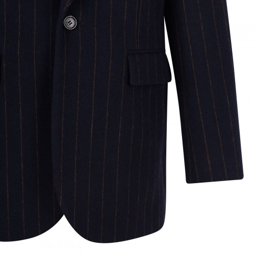 Marine blue pinstripe blazer 2