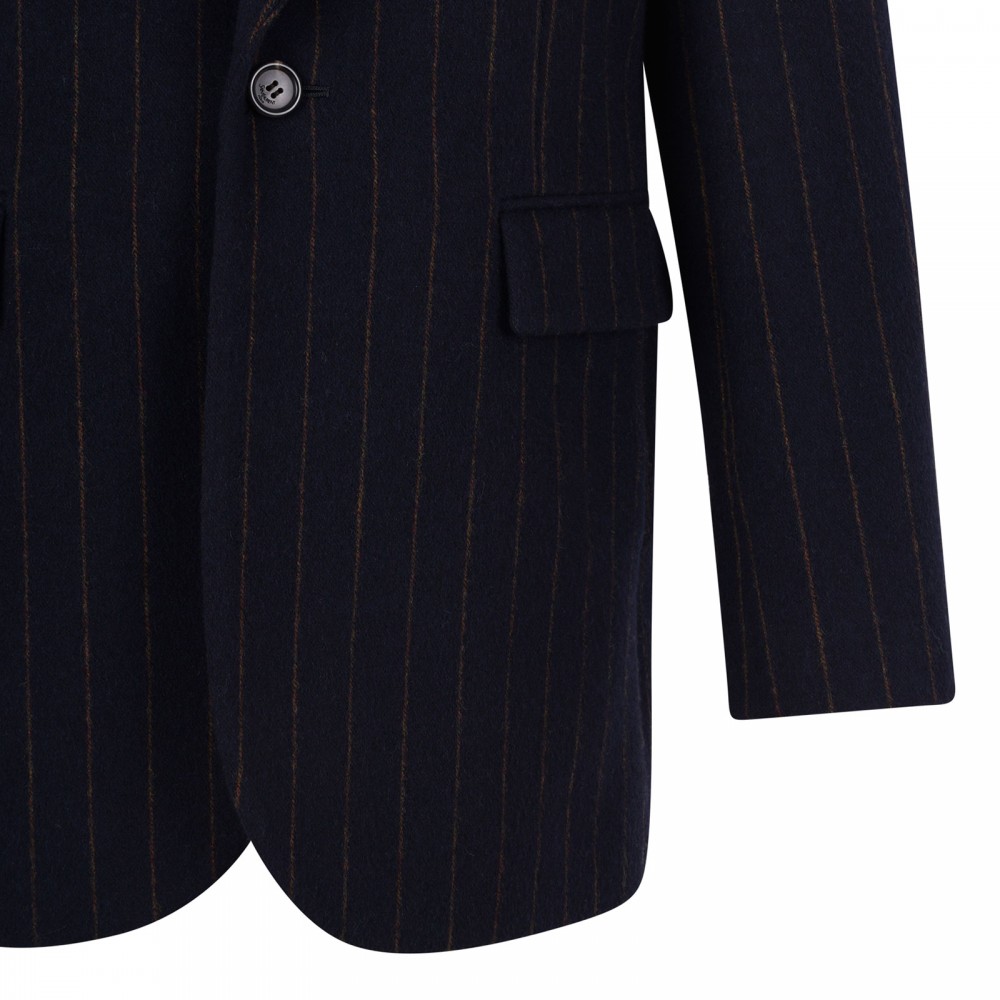 Marine blue pinstripe blazer