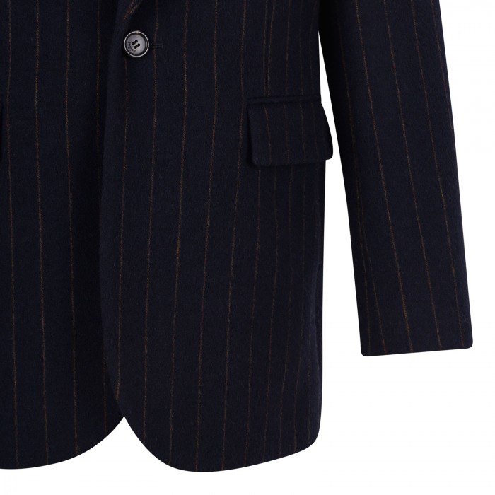 Marine blue pinstripe blazer
