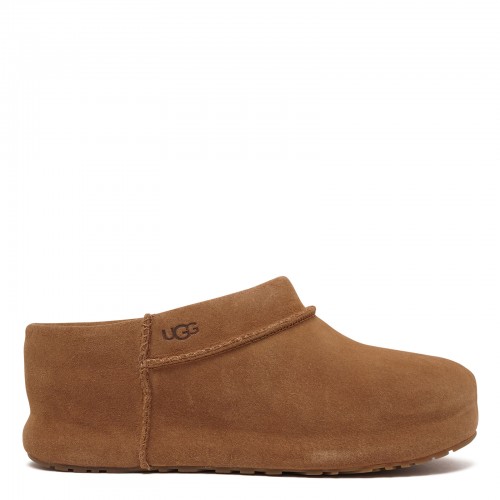 Enwrap suede clogs