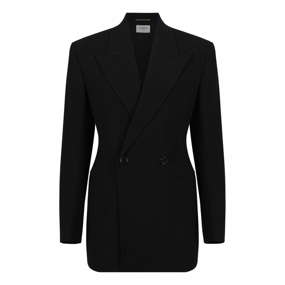 Pinstripe double breasted blazer