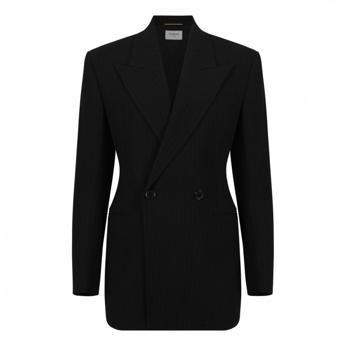 Pinstripe double breasted blazer