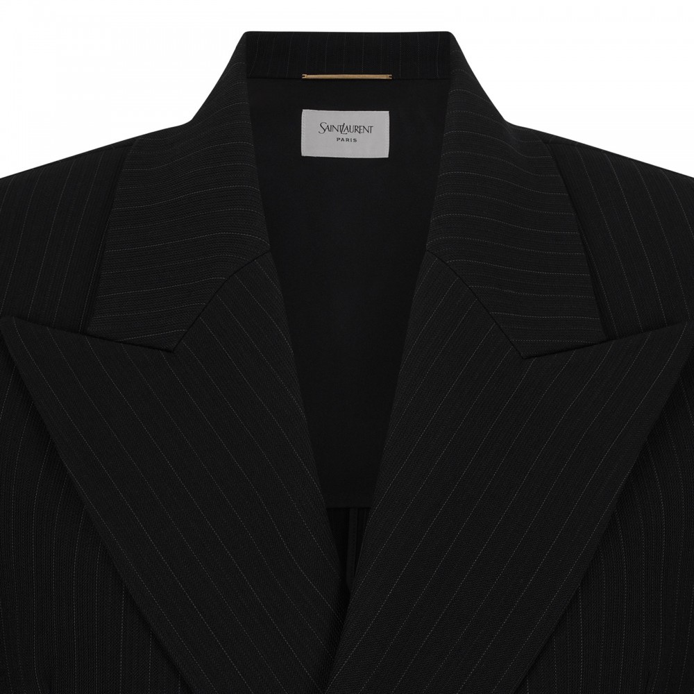 Pinstripe double breasted blazer