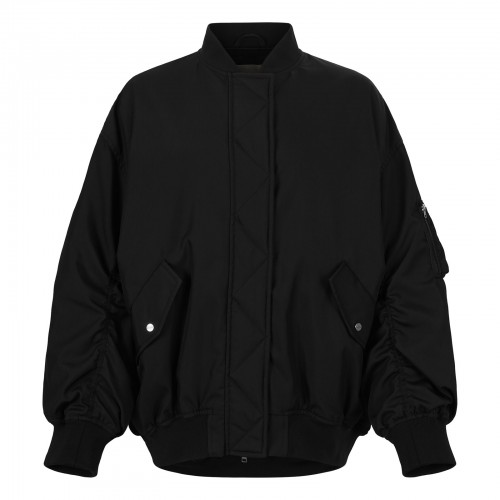 Black padded bomber jacket