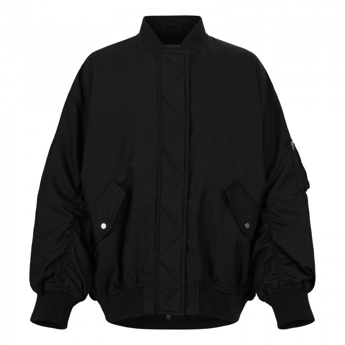 Black padded bomber jacket