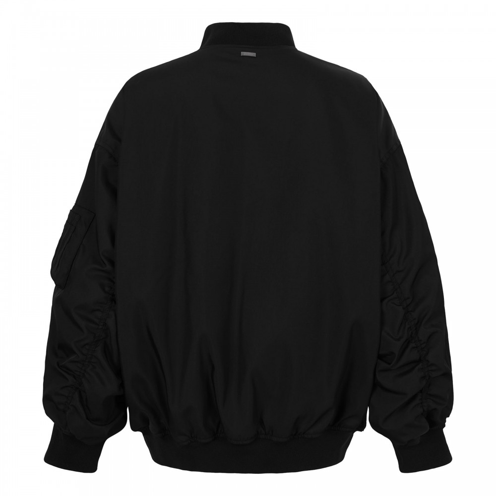 Black padded bomber jacket