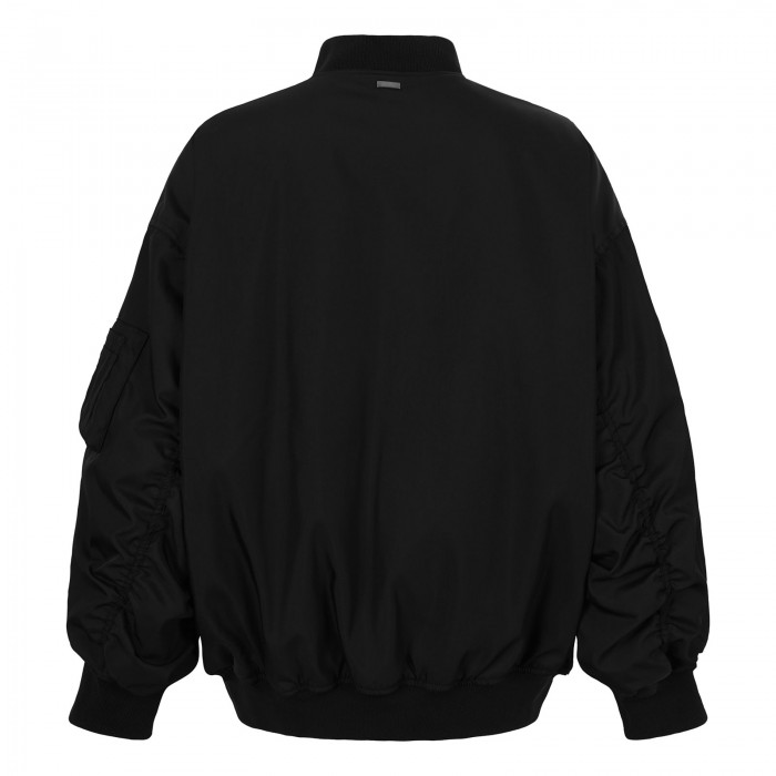 Black padded bomber jacket