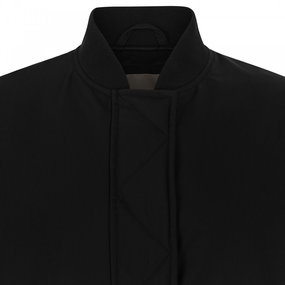 Black padded bomber jacket
