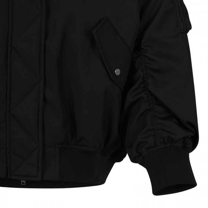 Black padded bomber jacket