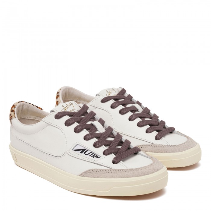 Windscape low sneakers with leopard detail