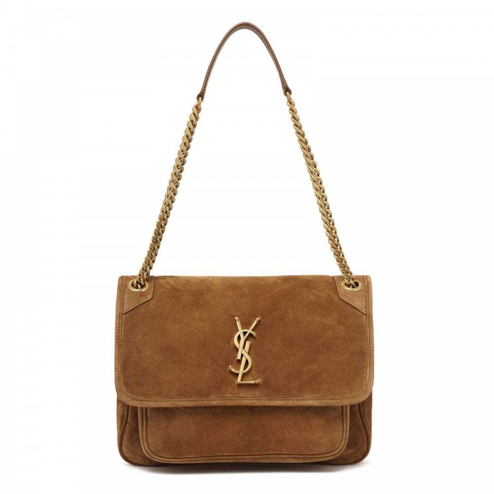 Niki medium suede shoulder bag