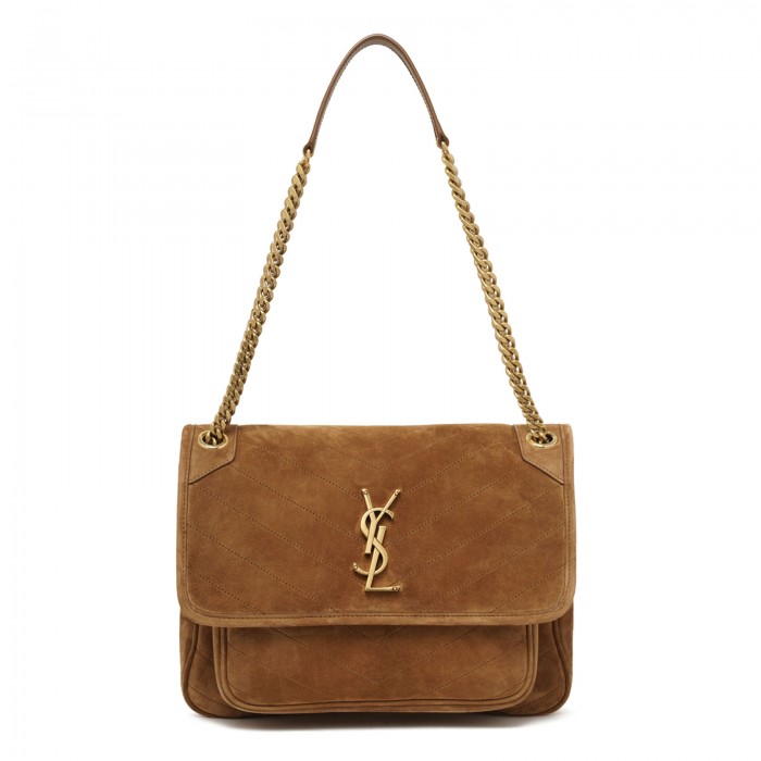 Niki medium suede shoulder bag