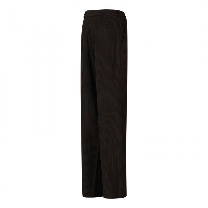 Chalk-stripe crepe pants