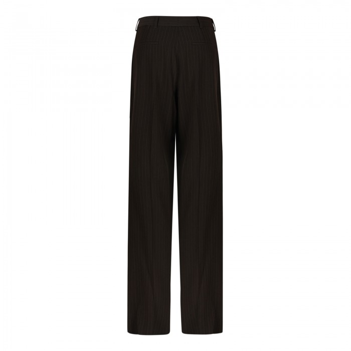 Chalk-stripe crepe pants