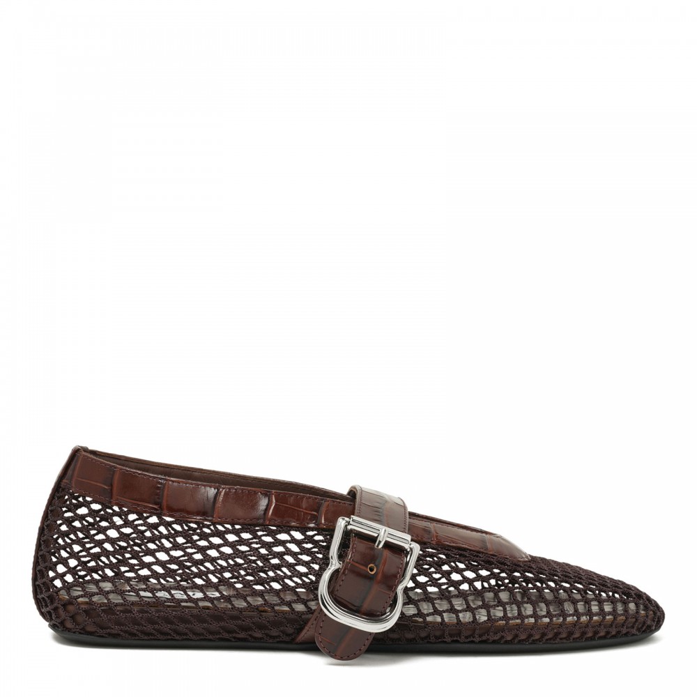 Fishnet ballet flats
